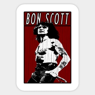 Vintage Retro Bon Scott Sticker